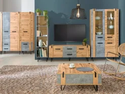 Regały Loftowe|Regały Na Książki></noscript>DOLMAR Loftowy regał na książki do salonu 90 cm LOSTI