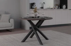 Krzesła|Stoły></noscript>Lempert Loftowy stół do jadalni okrągły 110 cm OPALIO orzech wisconsin