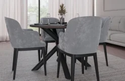 Krzesła|Stoły></noscript>Lempert Loftowy stół do jadalni okrągły 110 cm OPALIO orzech wisconsin