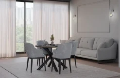 Krzesła|Stoły></noscript>Lempert Loftowy stół do jadalni okrągły 110 cm OPALIO orzech wisconsin