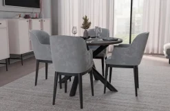 Krzesła|Stoły></noscript>Lempert Loftowy stół do jadalni okrągły 110 cm OPALIO orzech wisconsin