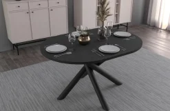 Krzesła|Stoły></noscript>Lempert Loftowy stół zaokrąglony do jadalni 138x100 cm OPALIO jesion portland