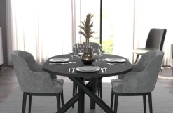 Krzesła|Stoły></noscript>Lempert Loftowy stół zaokrąglony do jadalni 138x100 cm OPALIO jesion portland