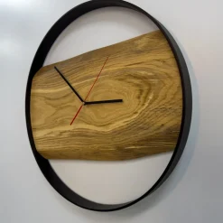 Pozostałe></noscript>BROMARKT Loftowy zegar ścienny dębowy 50 cm RAW