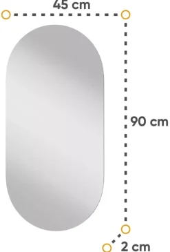 Zestawy Mebli Młodzieżowych></noscript>lenart. Lustro do toaletki HARMONY 45x90 cm