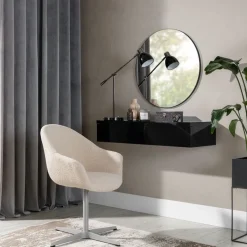 Lustra|Zestawy Mebli Do Sypialni>GiB Meble Lustro na ścianę 70x70 NARNI czarny połysk