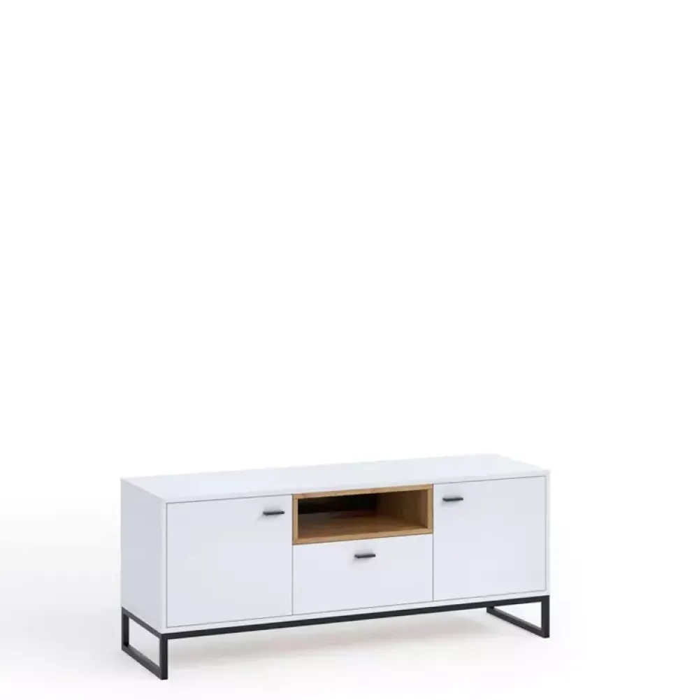 Zestawy Mebli Młodzieżowych>GiB Meble Mała biała meblościanka do salonu OLI