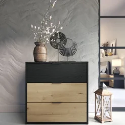 Meble Dla Dzieci|Meble Młodzieżowe></noscript>MEBLOSIEK Mała komoda 80 cm do sypialni z szufladami UTOPIA