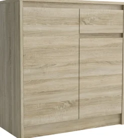 Komody>Meblohand Mała komoda do przedpokoju z szufladą 75 cm ARTEGO dąb sonoma