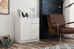 Komody>Meblohand Mała komoda do przedpokoju z szufladą 75 cm ARTEGO dąb sonoma