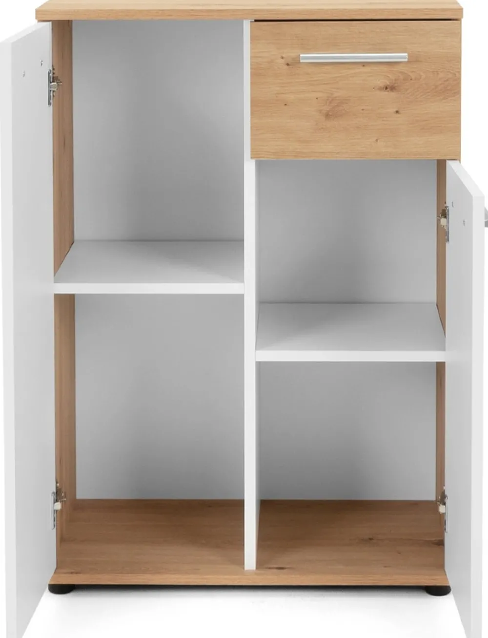 Zestawy Mebli Do Przedpokoju|Komody>Meblohand Mała komoda z szufladą i półkami dąb artisan 60 cm JOVITA