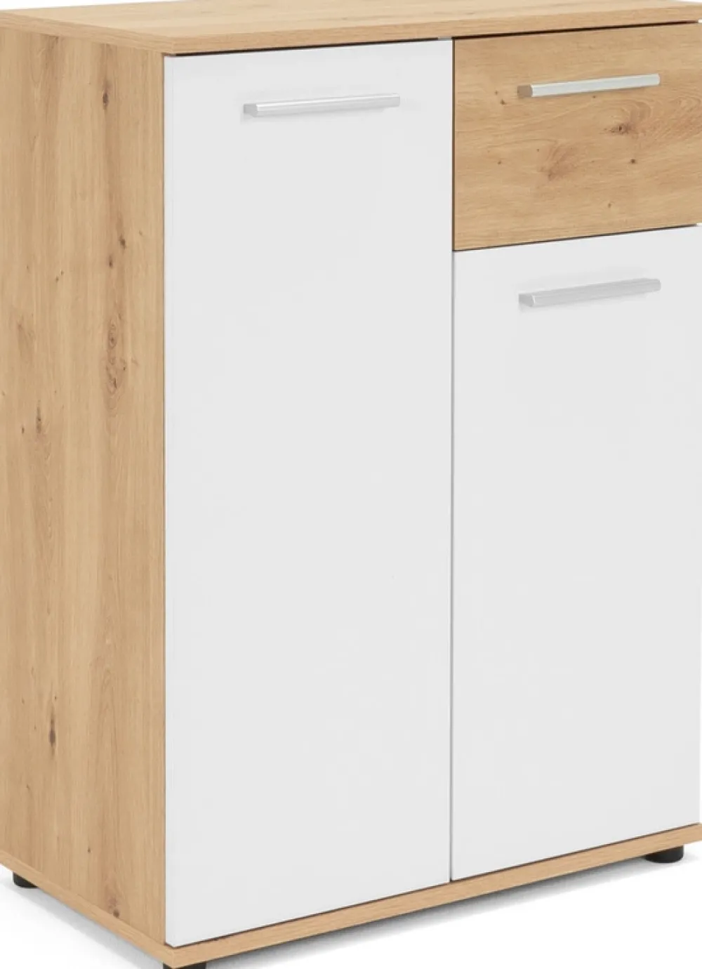 Zestawy Mebli Do Przedpokoju|Komody>Meblohand Mała komoda z szufladą i półkami dąb artisan 60 cm JOVITA