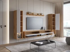 Meblościanki>BRATEX Mała meblościanka do salonu pod telewizor nowoczesna MADERA