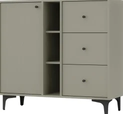 Komody>Lempert Mała nowoczesna komoda z szufladami do salonu 100 cm TOKEN eukaliptus