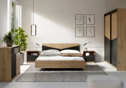 Zestawy Mebli Do Sypialni|Szafki Nocne></noscript>JUREK Mała nowoczesna szafka nocna 50 cm z półką AMADEO