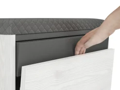 Szafki Na Buty></noscript>ML Meble Mała szafka na buty z tapicerowanym siedziskiem 50 cm HYGA