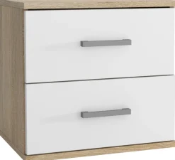 Szafki Nocne>Meblohand Mała szafka nocna do sypialni z szufladami 48 cm GRETA