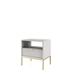 Meble Młodzieżowe|Szafki Nocne></noscript>PIASKI Mała szafka nocna z szufladą nowoczesna AVANTI szary