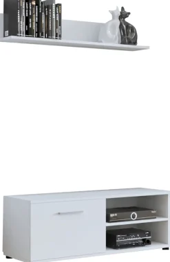 Szafki Rtv>Meblohand Mała szafka RTV biała do salonu CUBE XL biały