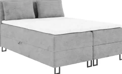 Łóżka Małżeńskie|Łóżka Ze Stelażem>BROMARKT Małżeńskie łóżko do sypialni 180x200 cm z pojemnikiem kontynentalne TESSA szare