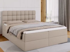 Łóżka Ze Stelażem|Łóżka Z Zagłówkiem></noscript>BROMARKT Małżeńskie łóżko kontynentalne 160x200 cm z pojemnikiem DAKOTA