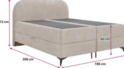 Łóżka Małżeńskie|Łóżka Ze Stelażem></noscript>BROMARKT Małżeńskie łóżko 180x200 cm kontynentalne do sypialni SERENO