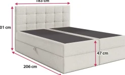 Łóżka Małżeńskie|Łóżka Ze Stelażem></noscript>BROMARKT Małżeńskie łóżko 180x200 cm kontynentalne do sypialni APSEN