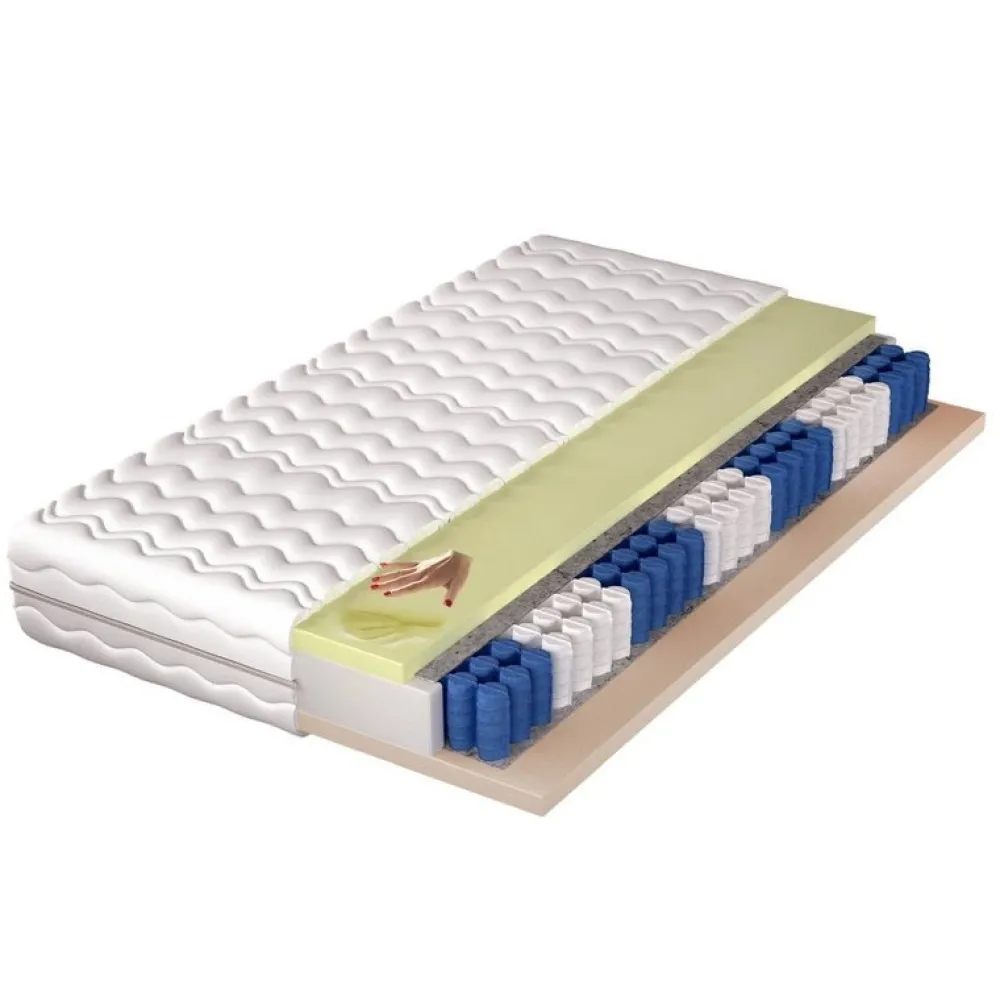 Materace Kieszeniowe|Materace>WOJTEX Materac kieszeniowy visco + pianka wysokoelastyczna 200X200 ANTIGUA