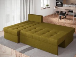 Meble Dla Dzieci|Narożniki>BROMARKT Mały narożnik z funkcją spania do salonu HOT SLIM musztardowy