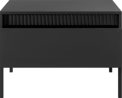 Ławy I Stoliki>LASKI Mały nowoczesny stolik kawowy z szufladą 68 cm SAREVO czarny