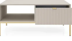 Zestawy Mebli Do Salonu|Ławy I Stoliki>PIASKI Mały stolik kawowy do salonu z szufladą AVANTI cashmere kaszmir