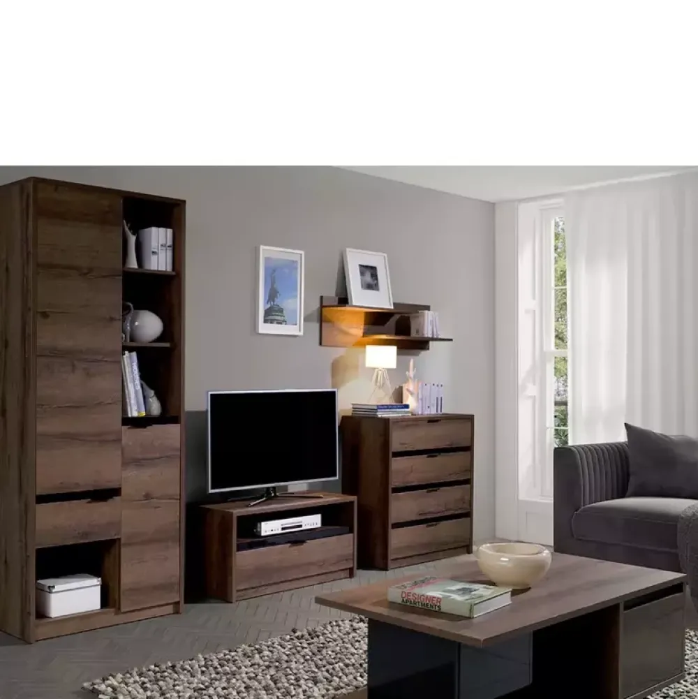 Zestawy Mebli Do Sypialni|Zestawy Mebli Młodzieżowych>GiB Meble Mały stolik RTV z szufladą dąb monastery DENIS