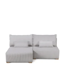 Narożniki></noscript>MEBAS Mały szary narożnik z funkcją spania FATIS pojemnik na pościel