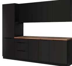 Meble Kuchenne>Lempert Mały zestaw mebli kuchennych 260 cm SELENA cichy domyk czarny