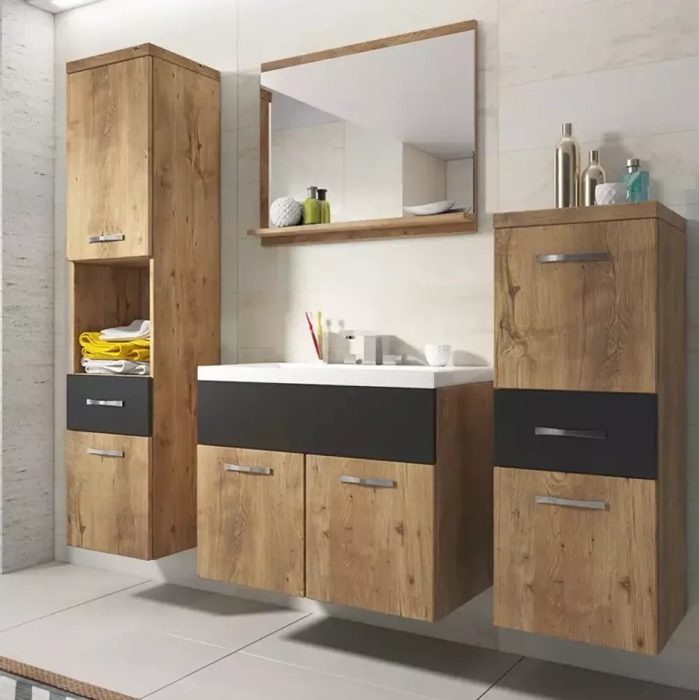 Meble Łazienkowe>BRATEX Meble łazienkowe słupek lustro umywalka szafka ABBA