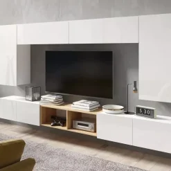 Zestawy Mebli Młodzieżowych|Meblościanki>GiB Meble Meble do salonu biały połysk MODERN 23
