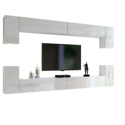 Zestawy Mebli Do Salonu|Meblościanki>BROMARKT Meble do salonu połysk PREMIUM biały