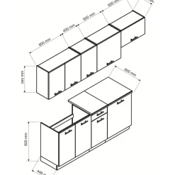 Meble Kuchenne>Stolkar Meble kuchenne MELA dąb sonoma
