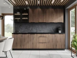 Meble Kuchenne>Lempert Meble kuchenne z cichym domykiem 260 cm MARGARET orzech okapi