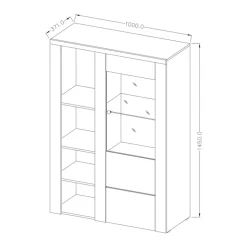Zestawy Mebli Do Salonu|Meblościanki></noscript>Helvetia Meble LARONA dąb riviera jasny