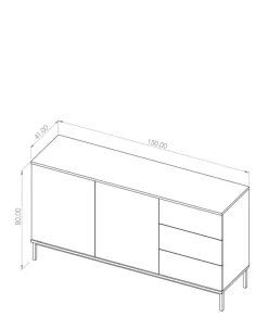 Zestawy Mebli Do Salonu></noscript>GiB Meble Meble loftowe do salonu QUARTE Dąb Hikora