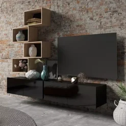 Zestawy Mebli Młodzieżowych|Meblościanki>GiB Meble Meble systemowe czarny połysk MODERN 30