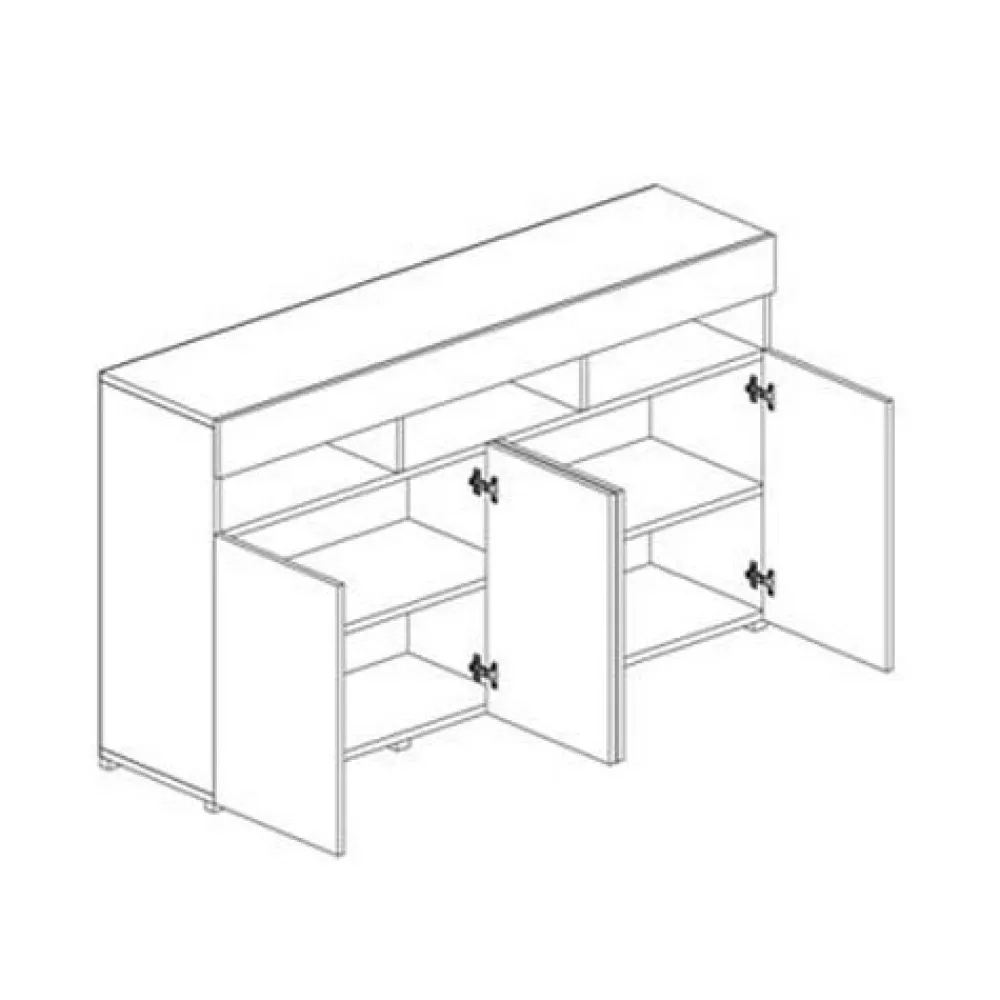 Meblościanki|Zestawy Mebli Do Salonu>BROMARKT Meblościanka biała połysk 280 cm PREMIUM biały