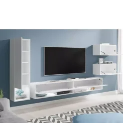 Meblościanki>BRATEX Meblościanka biała połysk MADERA biały