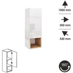Zestawy Mebli Do Salonu|Meblościanki></noscript>BROMARKT Meblościanka biała połysk PREMIUM biały