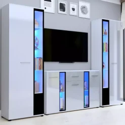 Meblościanki>Meblohand Meblościanka CUBE XL biały połysk