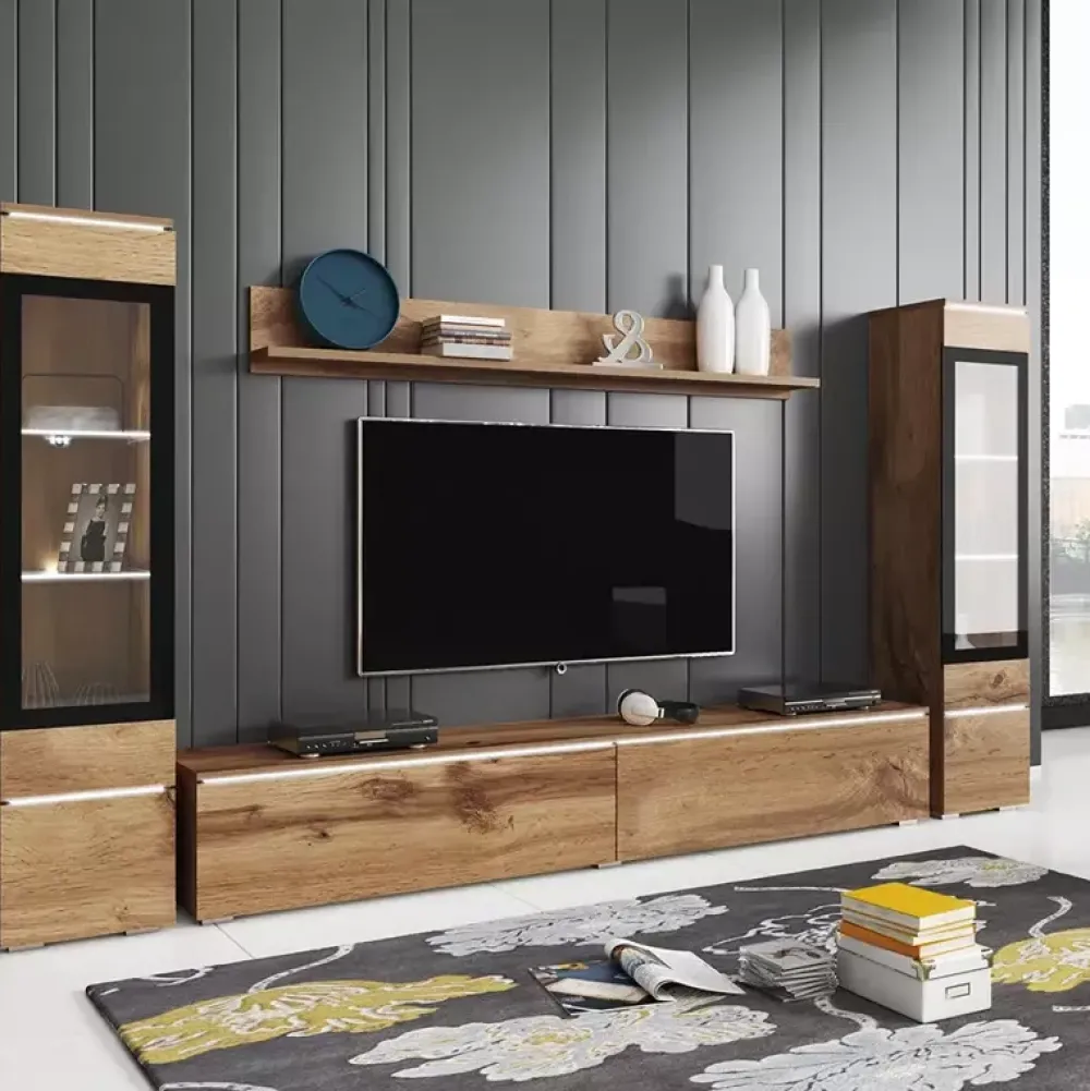 Meblościanki>BRATEX Meblościanka VELLORE XL dąb wotan