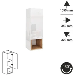 Zestawy Mebli Do Salonu|Meblościanki></noscript>BROMARKT Meblościanka do pokoju biała PREMIUM