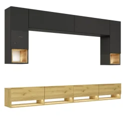 Meblościanki|Zestawy Mebli Do Salonu>BROMARKT Meblościanka do pokoju dąb złoty PREMIUM