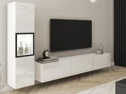 Zestawy Mebli Do Salonu|Meblościanki>BRATEX Meblościanka do salonu BRAVIN biały